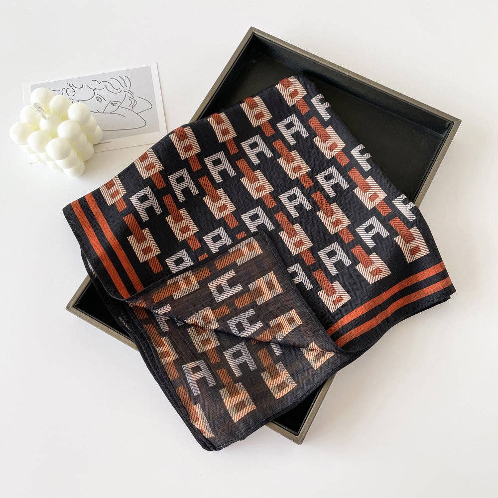 Dipped Shop - Wholesale Sjaal - Dames - Elegante Bloemenprint Lange Satijnen Sjaal DP25F9991