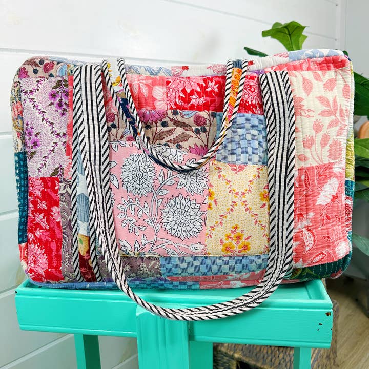 Folklore Couture - Wholesale Weekender Bag - Women's - Quilted Duffle Bag | Weekender Travel Bags | Multi Patchwork