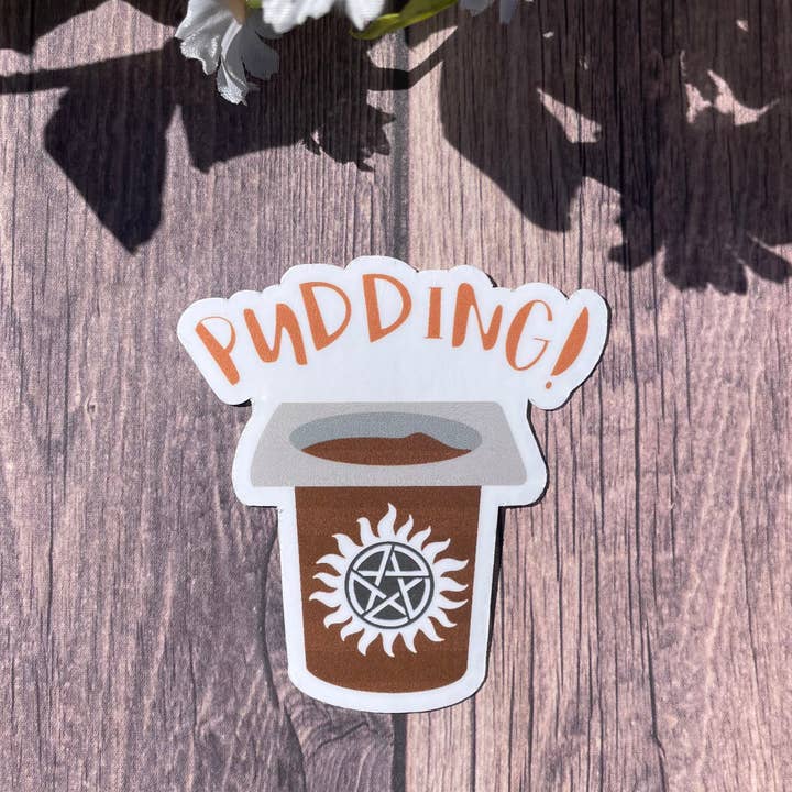 Pegatina o imán con temática sobrenatural para pudín para venta al por mayor de JG Sticker Shop