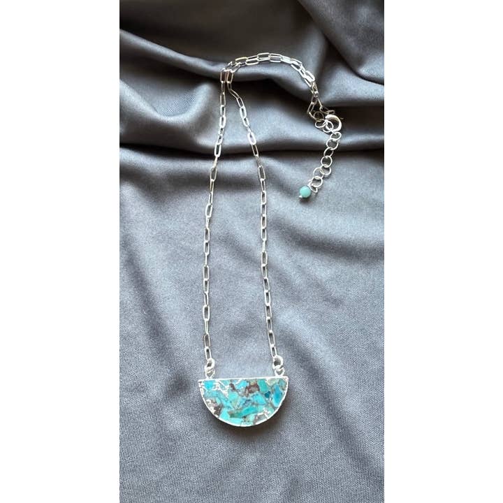 Ocean Turquoise Necklace (Silver) for wholesale by Gillian Inspired Designs