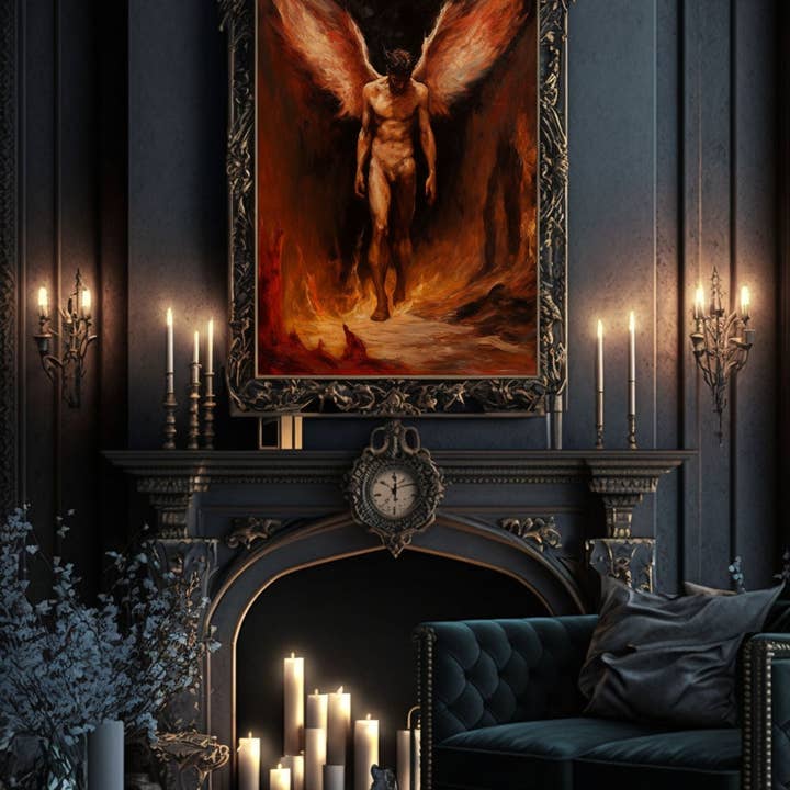 Ye Curiosity Shoppe - Wholesale Art Print - Lucifer Morningstar Lord of Hell Art Print