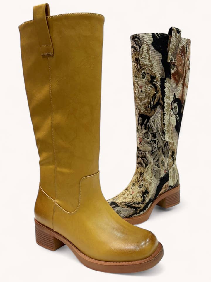 BOTAS ALTAS DE BICO SEMI-QUADRADO por atacado de Oliccui