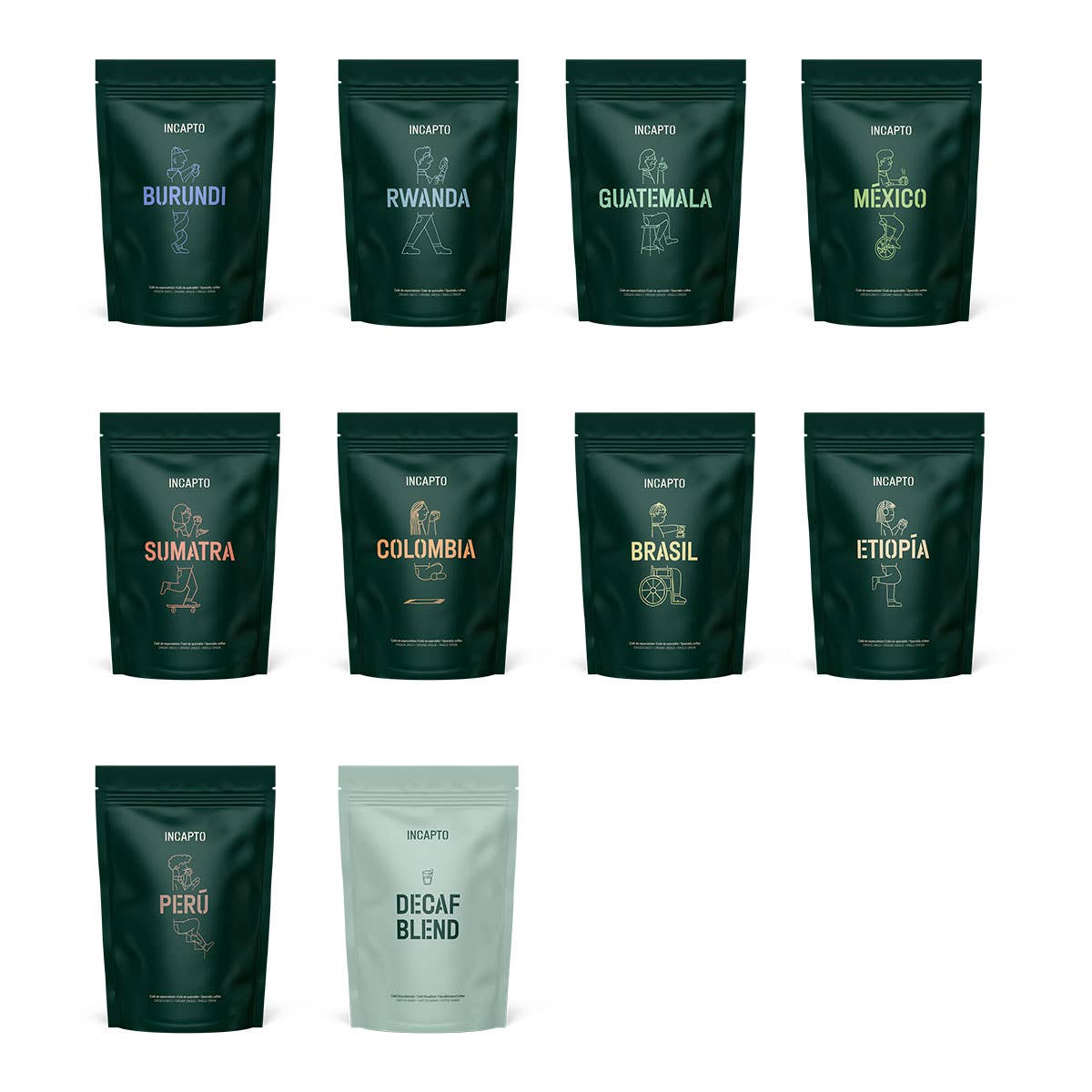 INCAPTO COFFEE - Wholesale Coffee Beans - Specialty Bean Coffee - WORLDWIDE Tasting Pack1