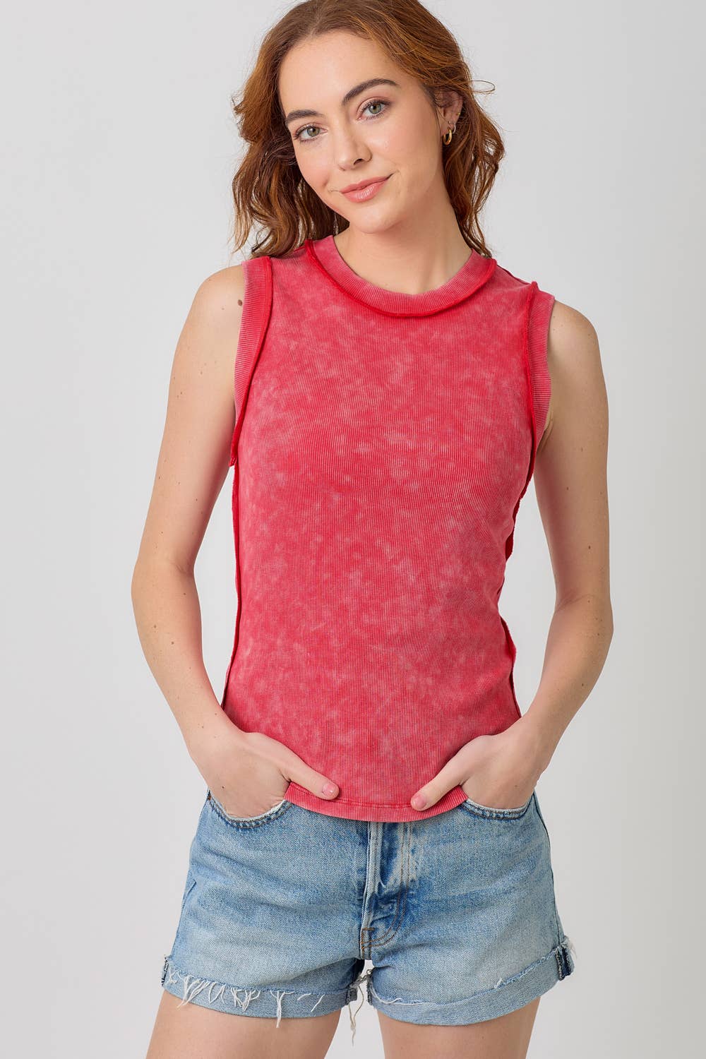 Mystree - Wholesale Tank Top - Women's - 60556 Exposed Seaming Ribbed Tank10