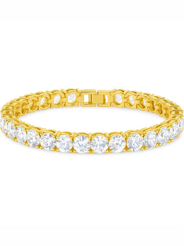 Bracelet de tennis Marisol à coupe ronde CZ pour la vente par Sterling Forever