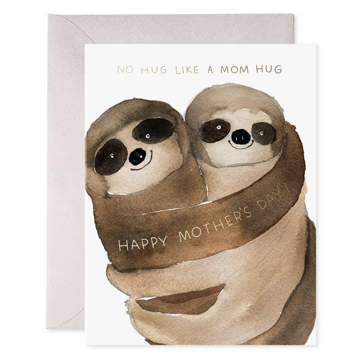 E. Frances Paper - Wholesale Mother's Day Card - Long Arms Slow Hug Sloth Mother's Day Greeting Card
