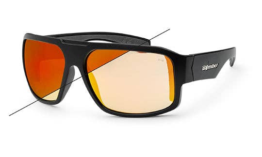 Under The Sun Originals / Bomber Eyewear - Wholesale Sunglasses - Unisex - Mega Bomb Safety - Photochromic Fire Red Orange Mirror0