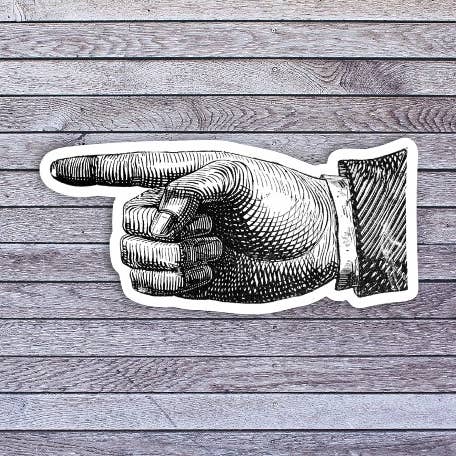 STEAMPUNK HAND vinyl sticker for wholesale by LoLo Pond