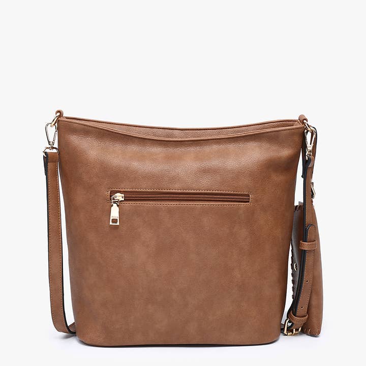 Jen & Co. - Wholesale Shoulder Bag - Women's - M2442 Cynthia Distressed Whipstitch Hobo w/ Wristlet8