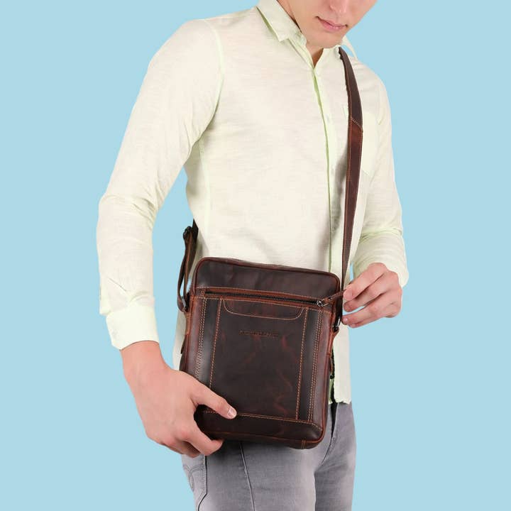 Minori Leather - Wholesale Messenger Bag - Unisex - Tokyo Leather Shoulder Bag – Unisex – Chestnut3