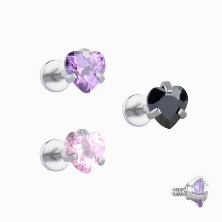 Silver Classic Heart Stud for wholesale on Faire4