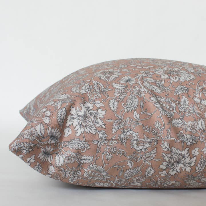 Textileish - Venta al por mayor Funda de cojín - Funda de almohada lumbar Dusty Rose, cojín malva2