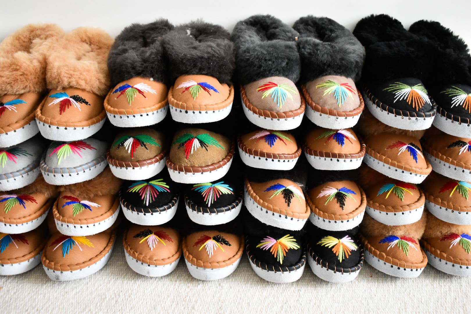 HomieeStudio - Wholesale Slippers - Women's - Sheepskin Moccasins Slippers Lucky Dip5