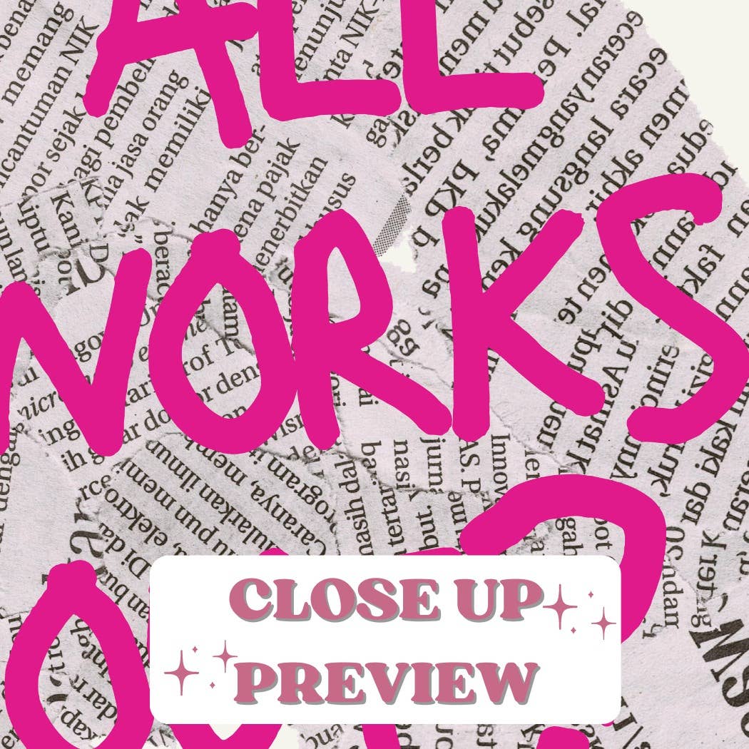 CLM Creative Studio - Wholesale Art Print - What If It All  Works Out Trendy Retro Newspaper Print6