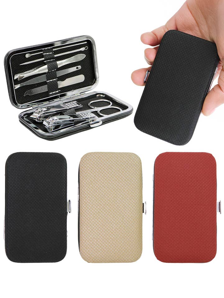 Set de 8 piezas de cuidado de uñas de acero inoxidable sólido para venta al por mayor de Cap Zone