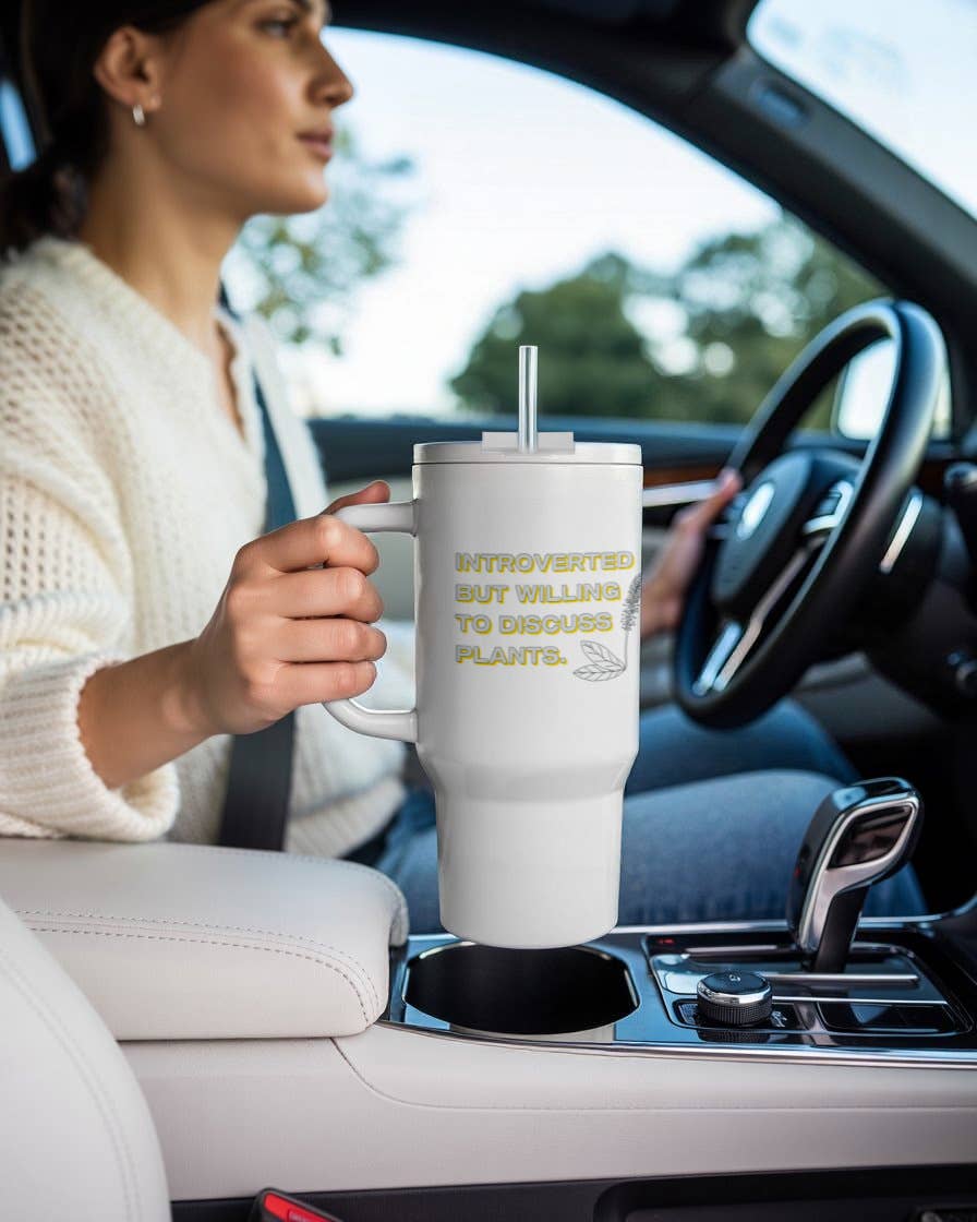 3dRose – wholesale Insulated mug/tumbler – 3dRose, Introverted But Willing To Discuss Plants, Tumbler9