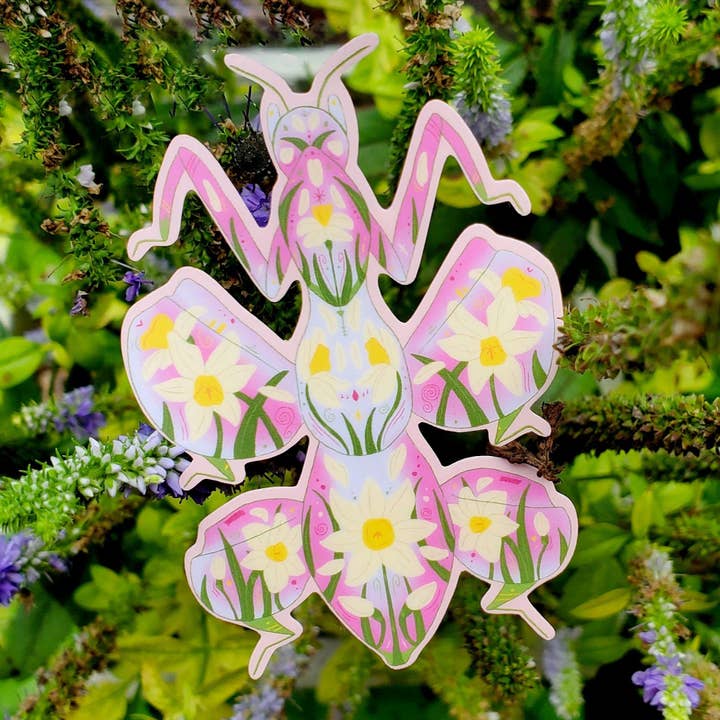 Birth Bugs March Flower Vinyl Sticker for wholesale by K.E. Antoloci