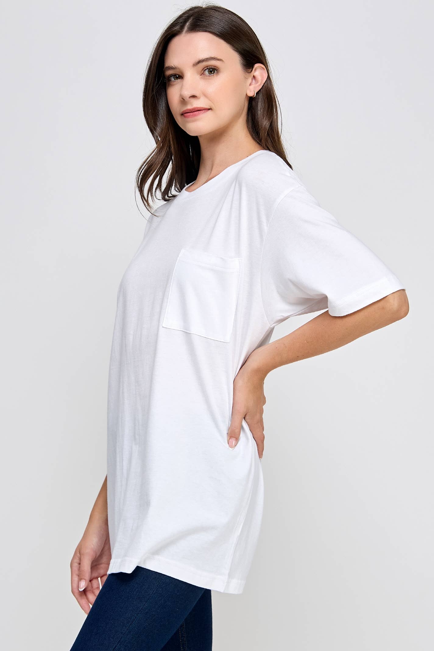 Honestee - Wholesale T-Shirt (Graphic) - Women's - Blank Short Sleeve T-Shirt with Chest Pocket6