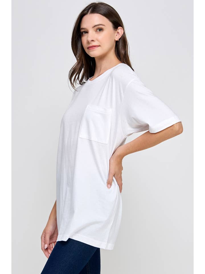 Honestee - Wholesale T-Shirt (Graphic) - Women's - Blank Short Sleeve T-Shirt with Chest Pocket6