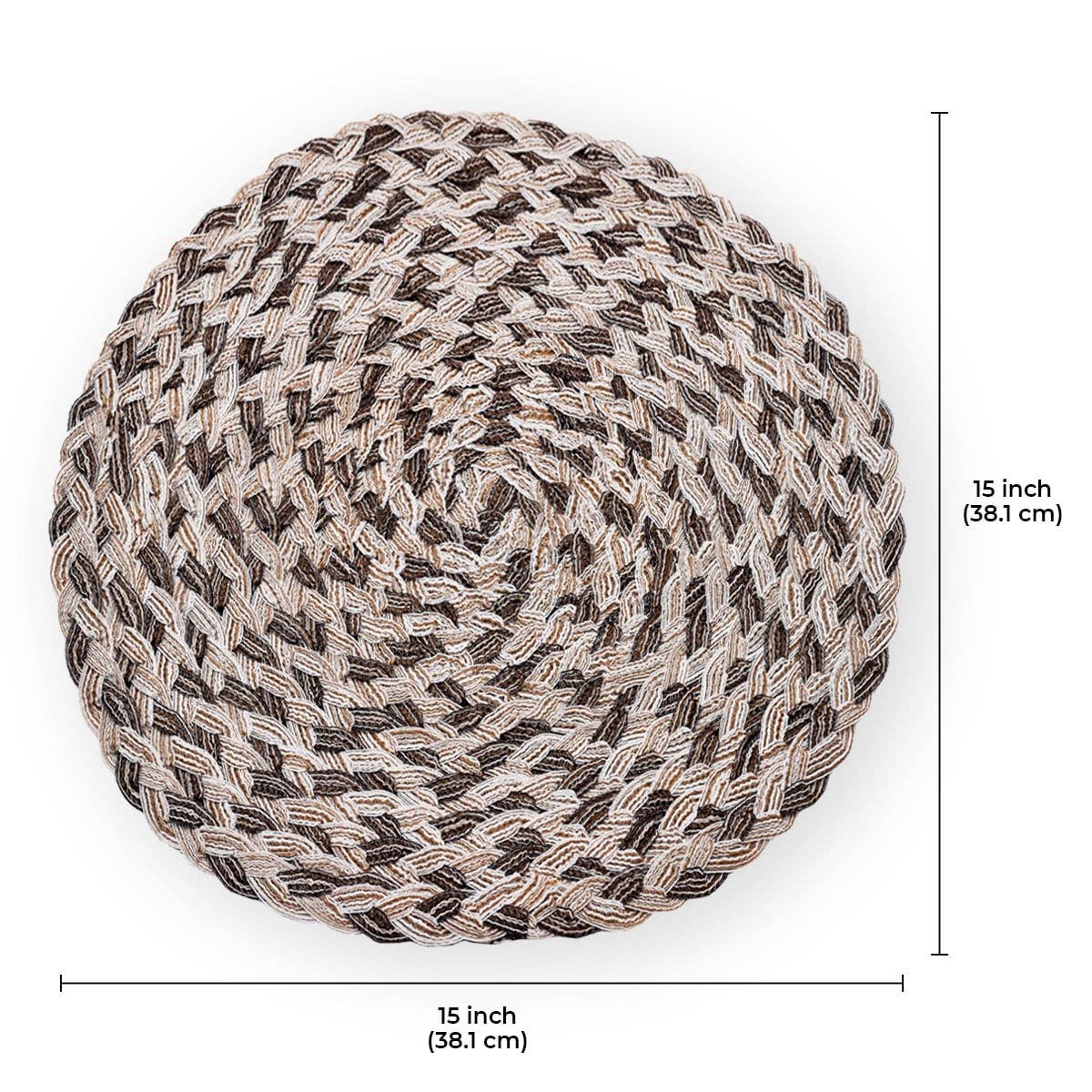 BEIGE/MARRON Sets de 6 sets de table ronds en PVC en vente sur Faire3