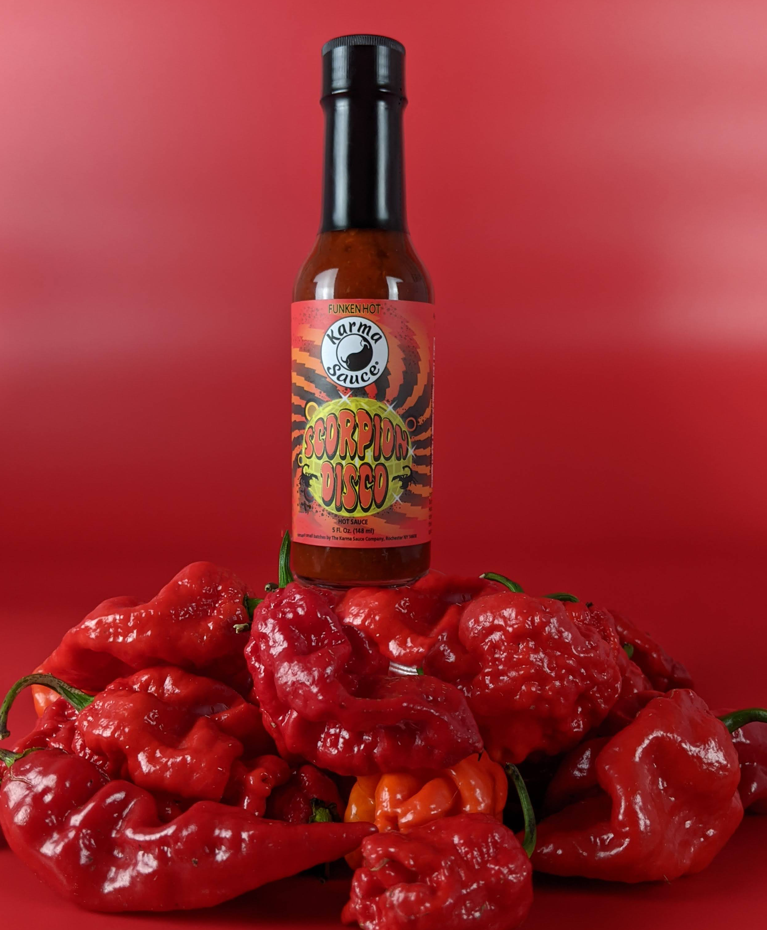 Karma Sauce - Wholesale Hot Sauce - Scorpion Disco Hot Ones Season 15  Sold in units of 63