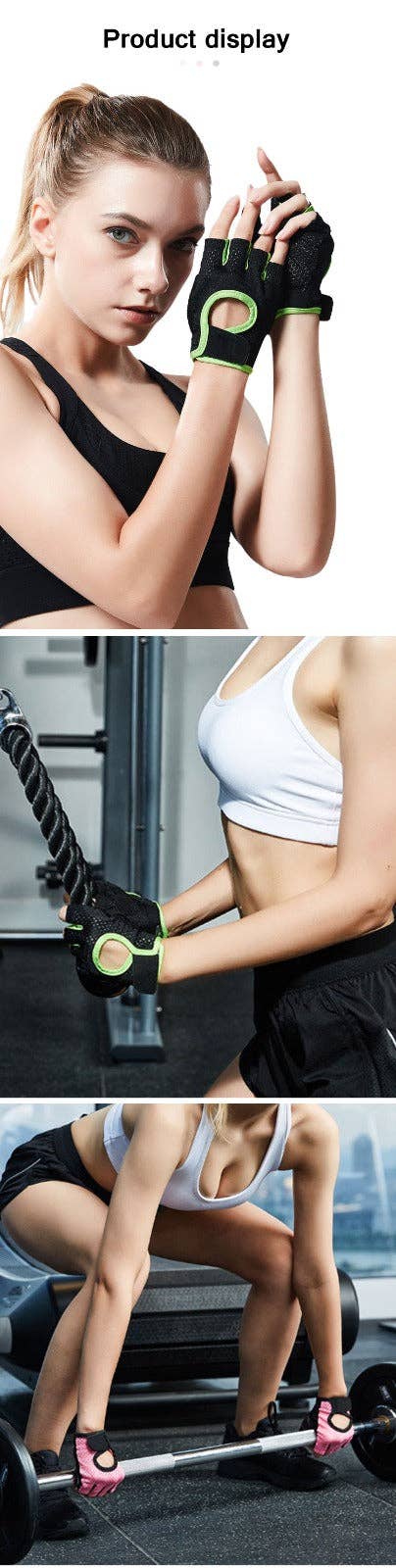 VIGOR - Wholesale Fitness Equipment - Breathable Workout Gloves Weight Lifting Fingerless Gym Exer2