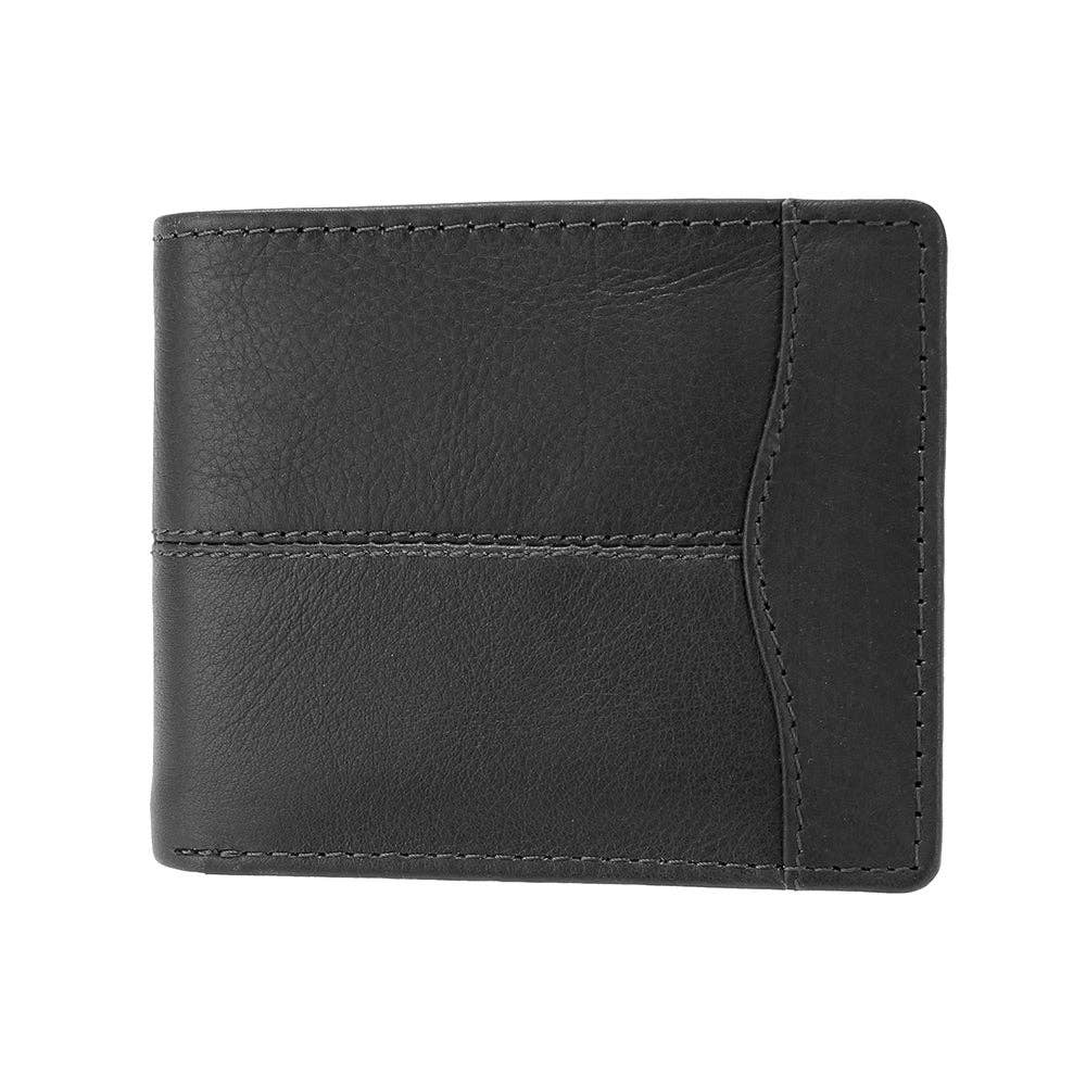 Sophos – wholesale Wallet - Men’s – Black Leather Wallet - Stitched Detailing1
