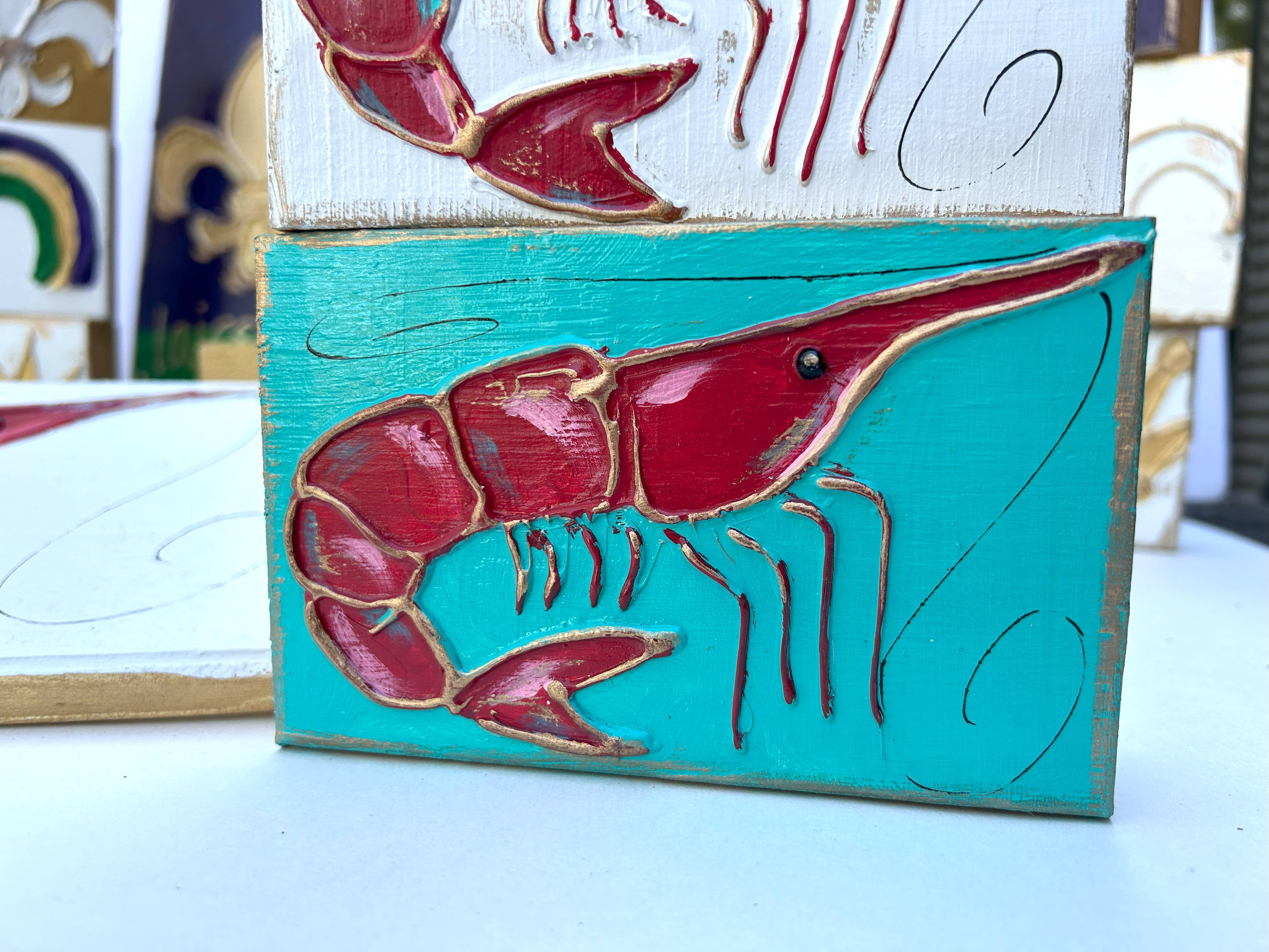 Coddiwomple - Wholesale Decorative Tabletop Object - Crawfish  |  mudbugs crayfish coastal Mardi Gras3