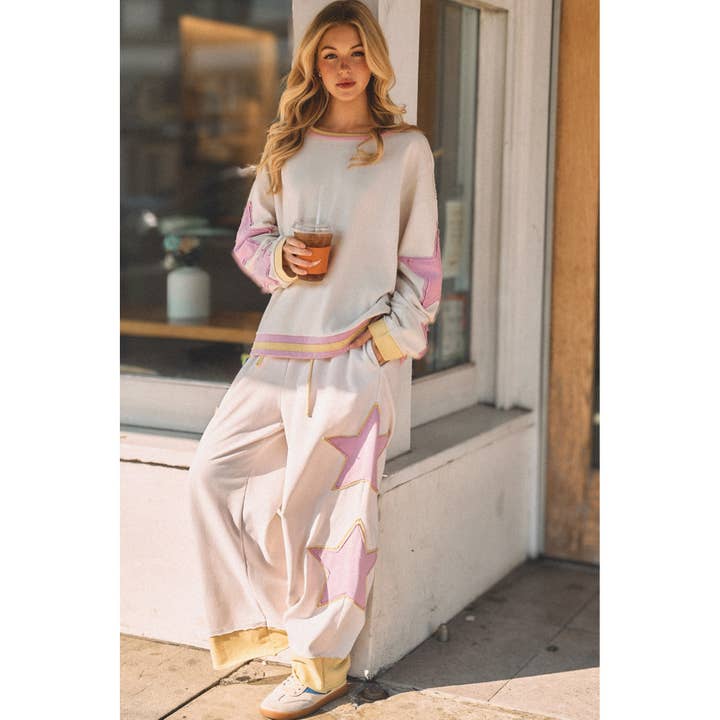 CONJUNTO DE DESCANSO STARDUST FRENCH TERRY (SET7247-95) para venta al por mayor de Sage + Fig