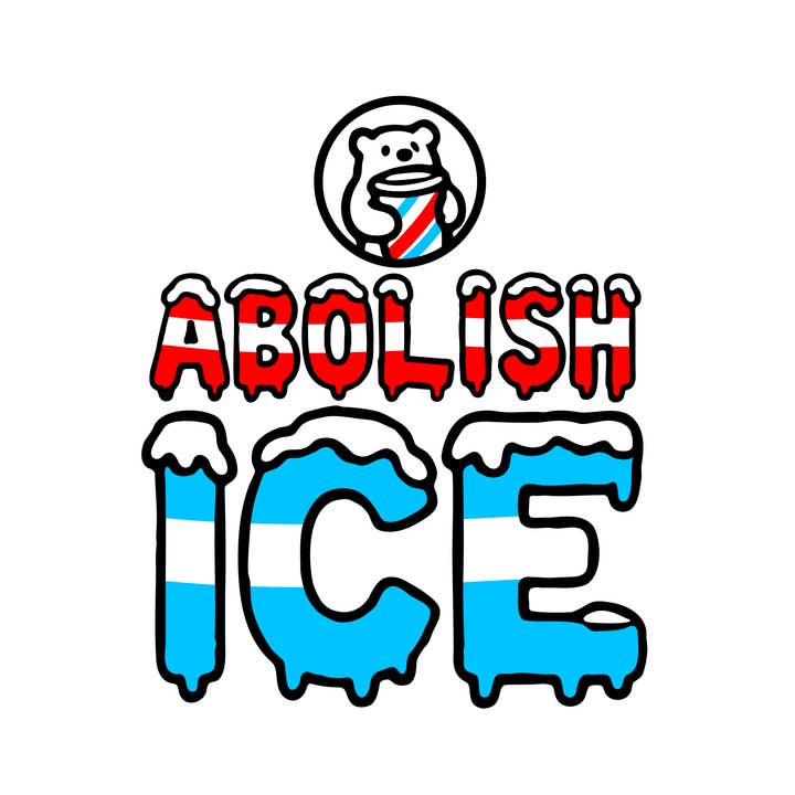 Autocollant en vinyle "Abolish ICE" pour la vente par Bewilderment