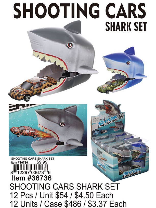 Shooting Cars Shark Set for wholesale by Puka Creations