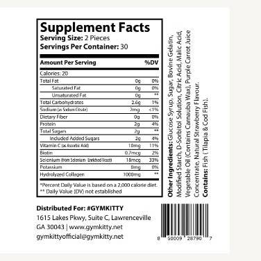 #GYMKITTY, Inc - Wholesale Oral Supplement/Vitamin - #SKIN Collagen Gummies5