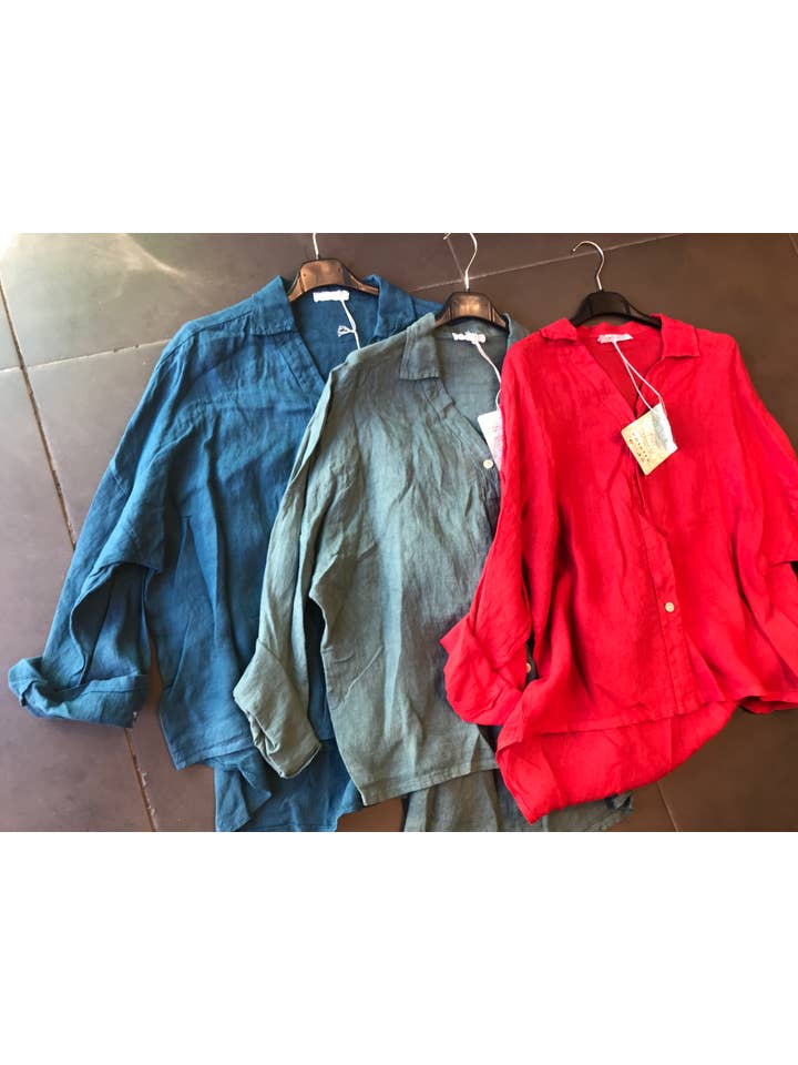 la maison des fibres naturelles - Wholesale Buttoned-down shirt β Women's - linen shirt 62098431