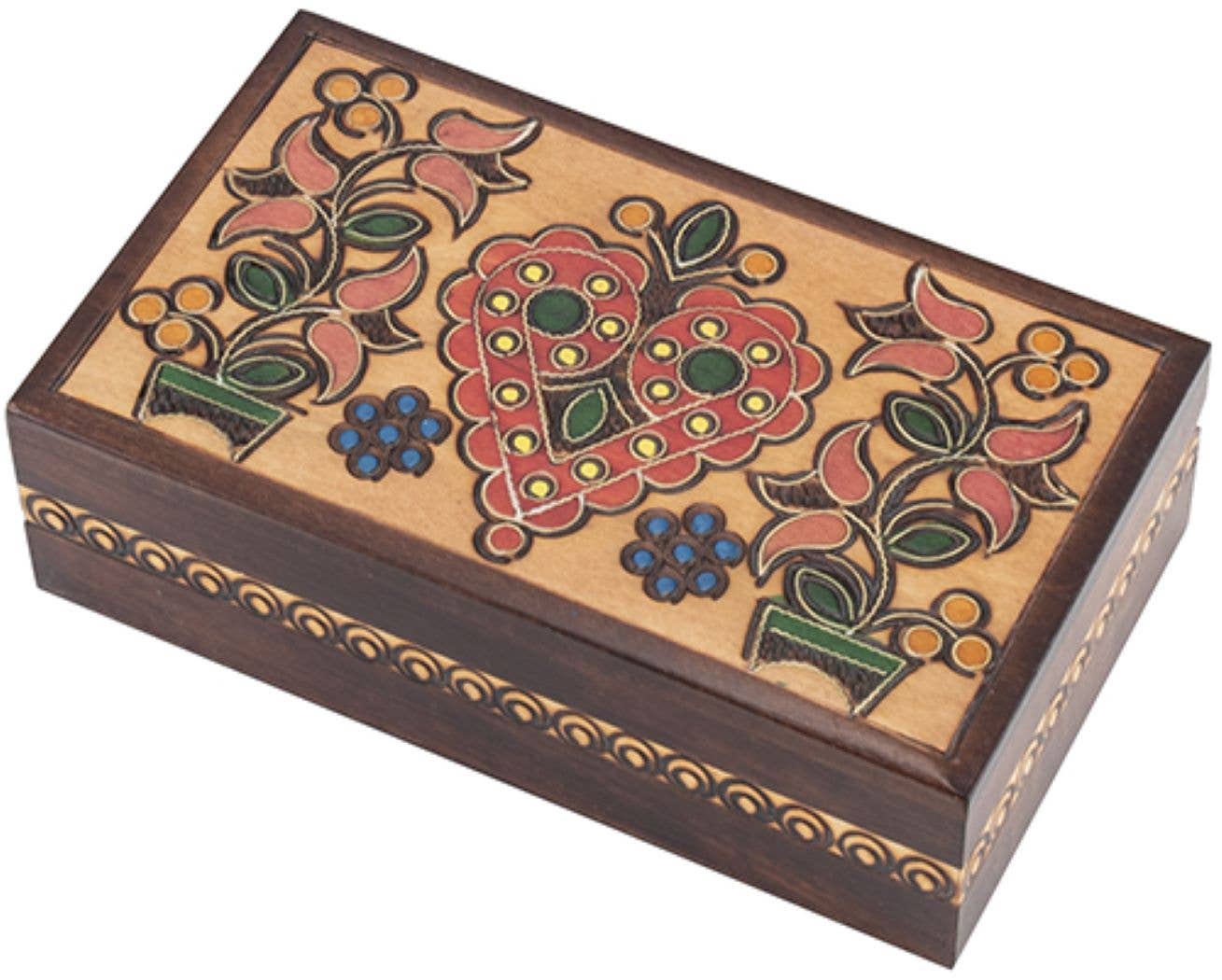 M Cornell Importers Inc - Wholesale Decorative Box - Heart With Flowers Box
