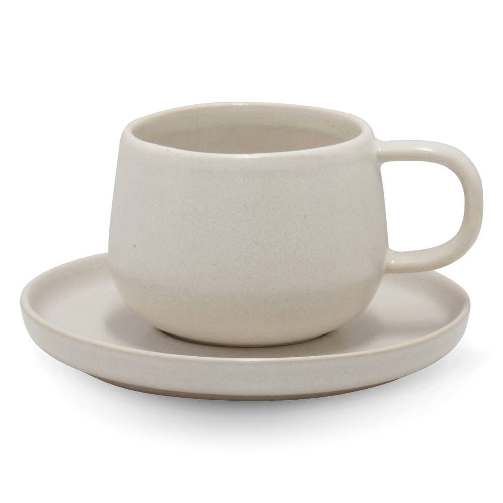 TABLESETTERS LIMITED – wholesale Coffee/tea cup – Mesa Ceramics Uno Stoneware 225ml Tea Cup and Saucer 1