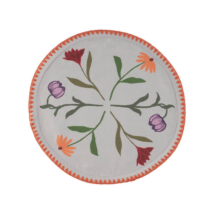 6 Round Placemats Picnic on the Meadow for wholesale by Erin Donahue Tice