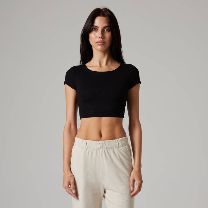 Talentless - Wholesale T-Shirt - Women's - WOMENS RAW HEM CROP BABY TEE