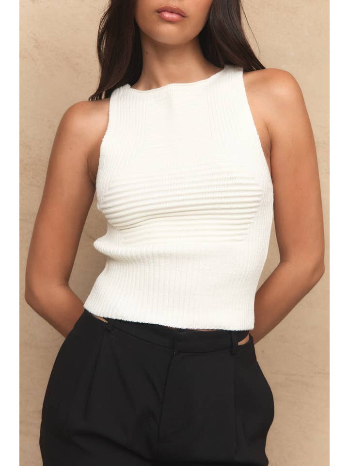 BEFORE ANYONE ELSE - Wholesale Knit Top - Women's - ROVE KNIT TOP - BONE1