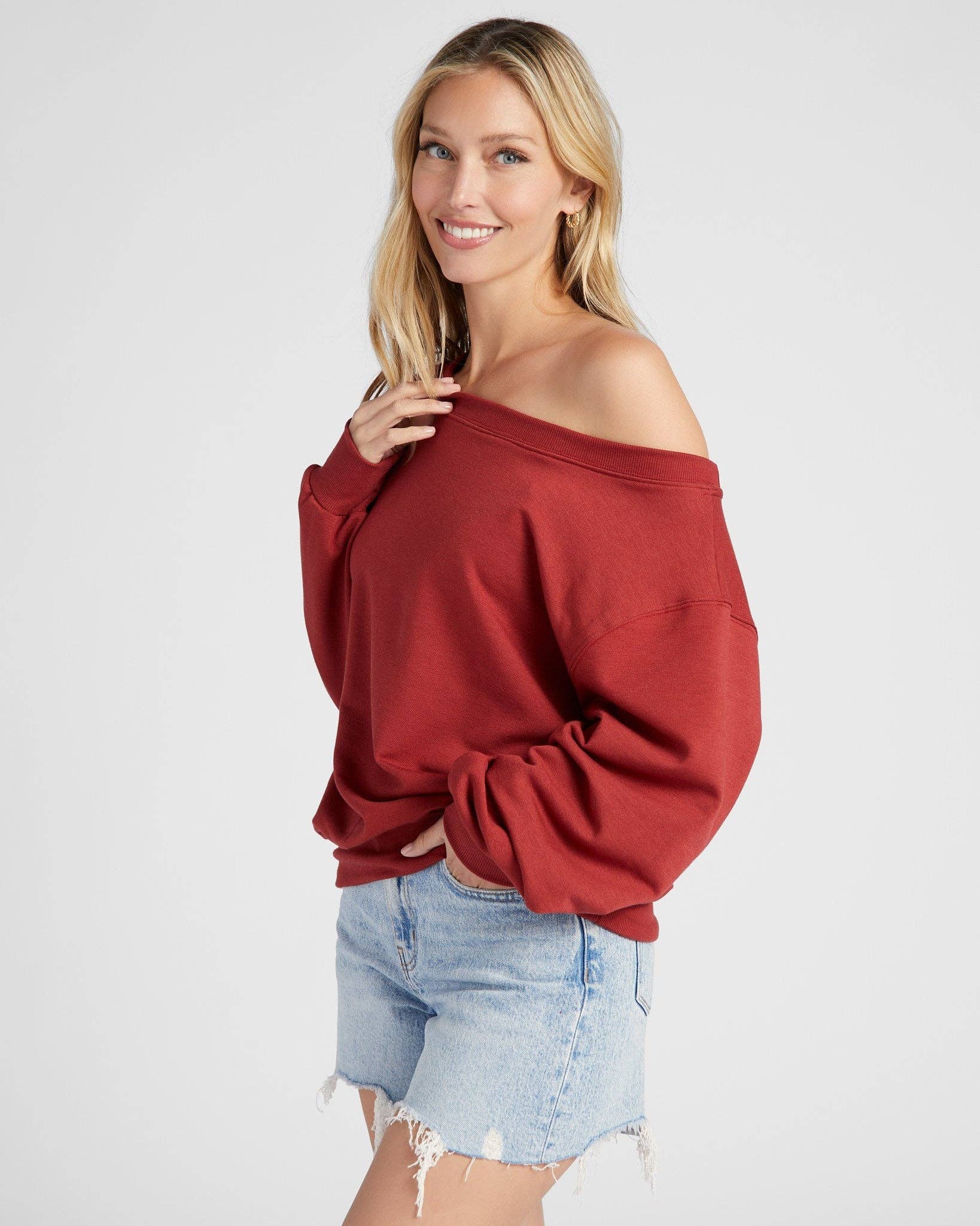 Seventy Eight and Sunny (SEAS) - Wholesale Sweatshirt - Women's - Brooksville One Shoulder Sweatshirt13