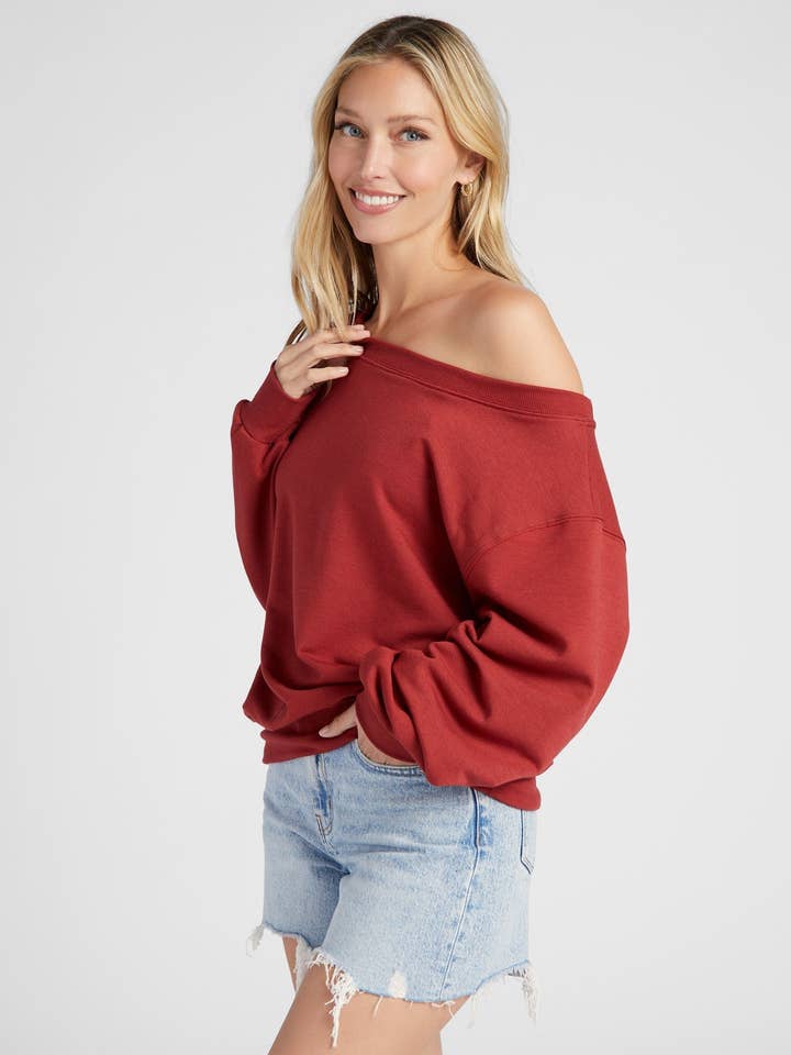 Seventy Eight and Sunny (SEAS) - Wholesale Sweatshirt - Women's - Brooksville One Shoulder Sweatshirt13