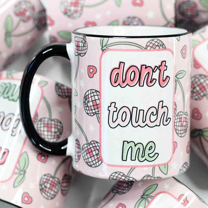 Mugsby - Wholesale Coffee Mug - Don't Touch Me Disco Cherries Valentine's Ceramic Mug0