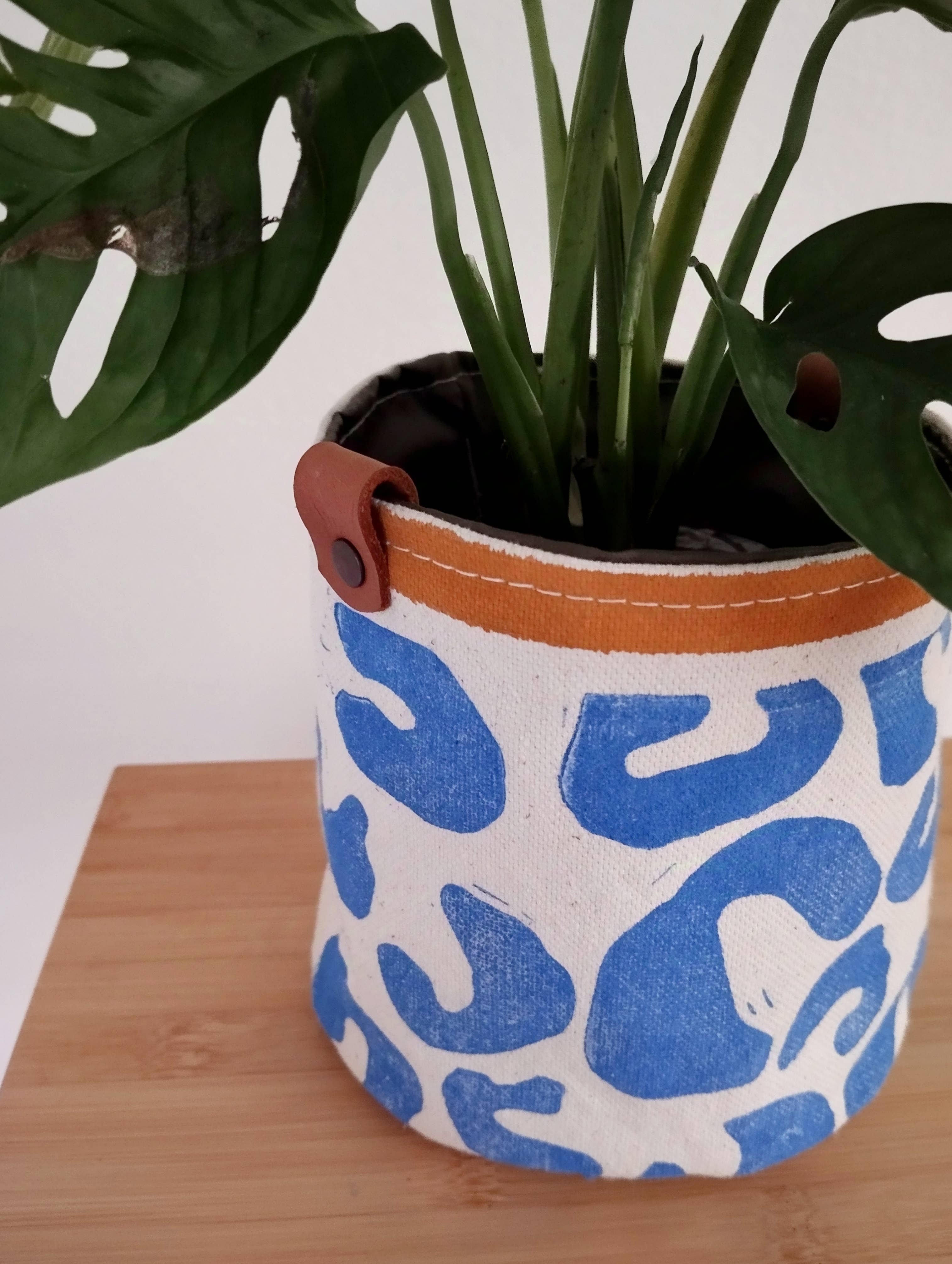The Ink Job - Wholesale Plant Pot - Funky Blue Fabric Planter3