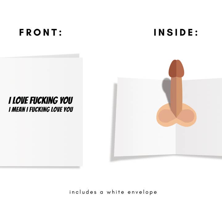 ¡Te j*do amo! Quiero decir... S*ca el p*ne adentro. para venta al por mayor de Crude Cat Cards