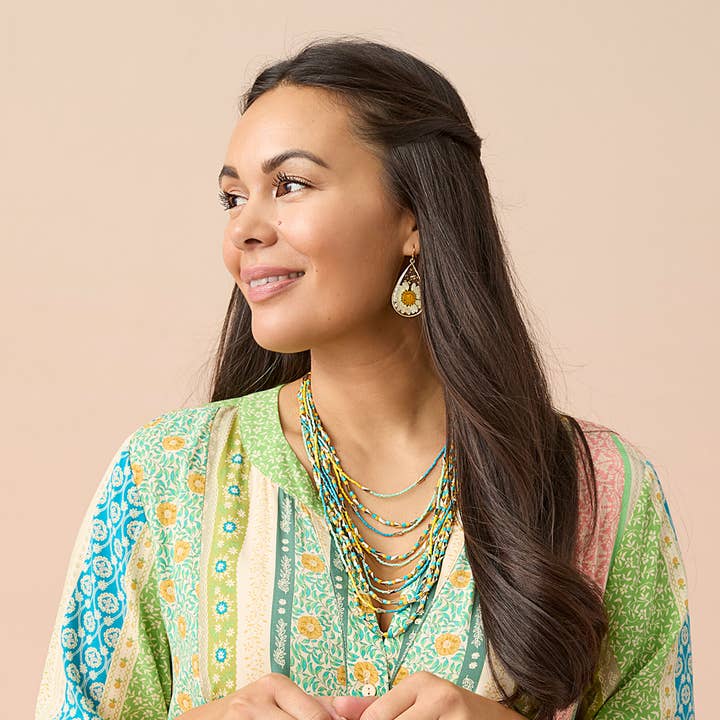COCO + CARMEN - Wholesale Dangle Earrings - Pressed Flower Earrings