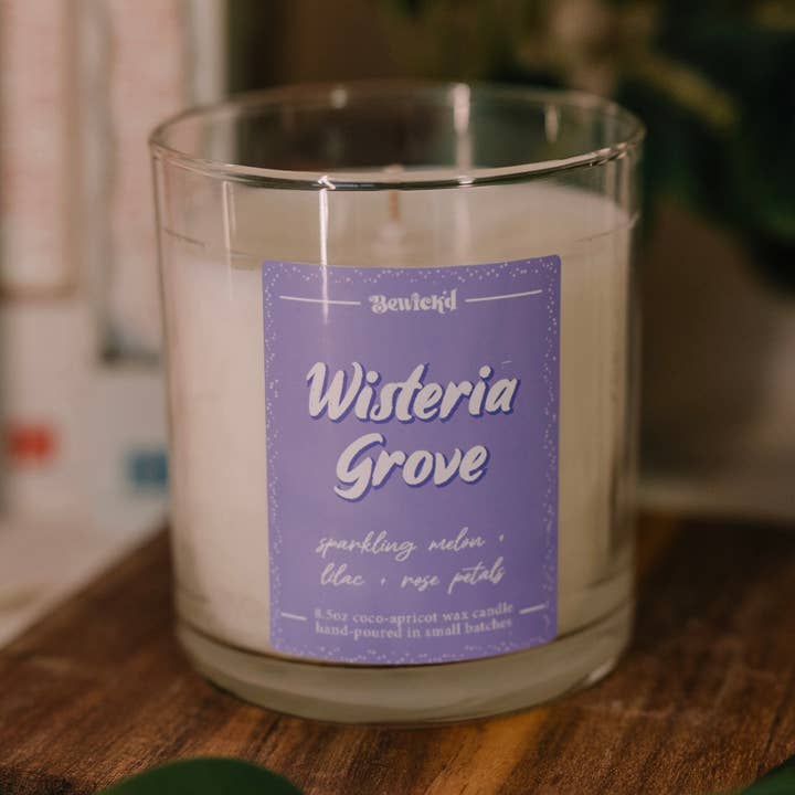 Wisteria Grove Candle - Bookish-Inspired Luxury Scented for wholesale by Bewick'd Studio