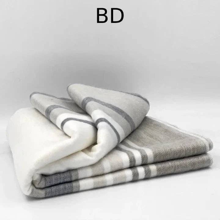 Choice Alpaca Products – wholesale Filtar – Alpacka Bed Filt - Randig98