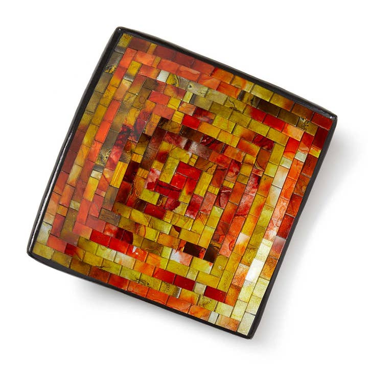 Harvest Hues Mosaic Dish for wholesale by SERRV International