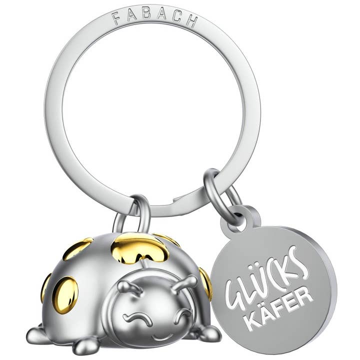 FABACH – Die Schlüsselanhänger-Schmiede - Wholesale Keychain - Unisex - “Glückkäfer” ladybird keyring “Marie” with engraving - lovely lucky charm with heart1