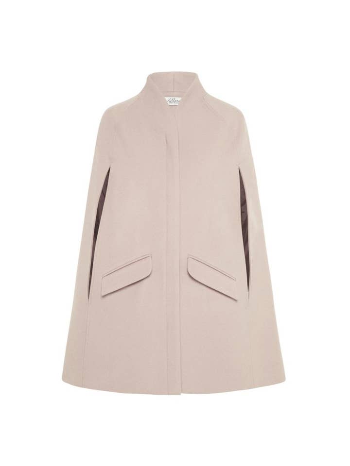 Allora - Wholesale Cape – Women's - Chelsea Wool Cashmere Cape Coat - Bisque6