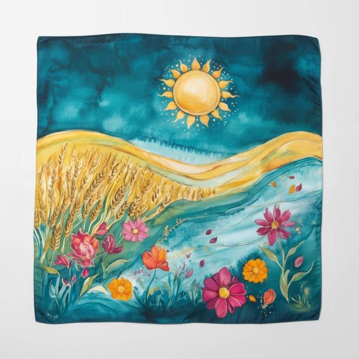 Vaisakhi Jewel Bloom Storytelling Play Scarf for wholesale by Storytime Scarves